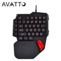 Professional Single Hand USB Wired Back-lit Gaming Keyboard - BunnyTags